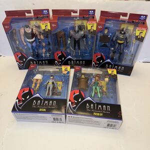McFarlane Batman Animated Bruce Wayne BAF Lot Phantasm Hardac Bane Ivy Batgirl